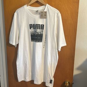 Puma Tshirt Mens XLT White XL Tall